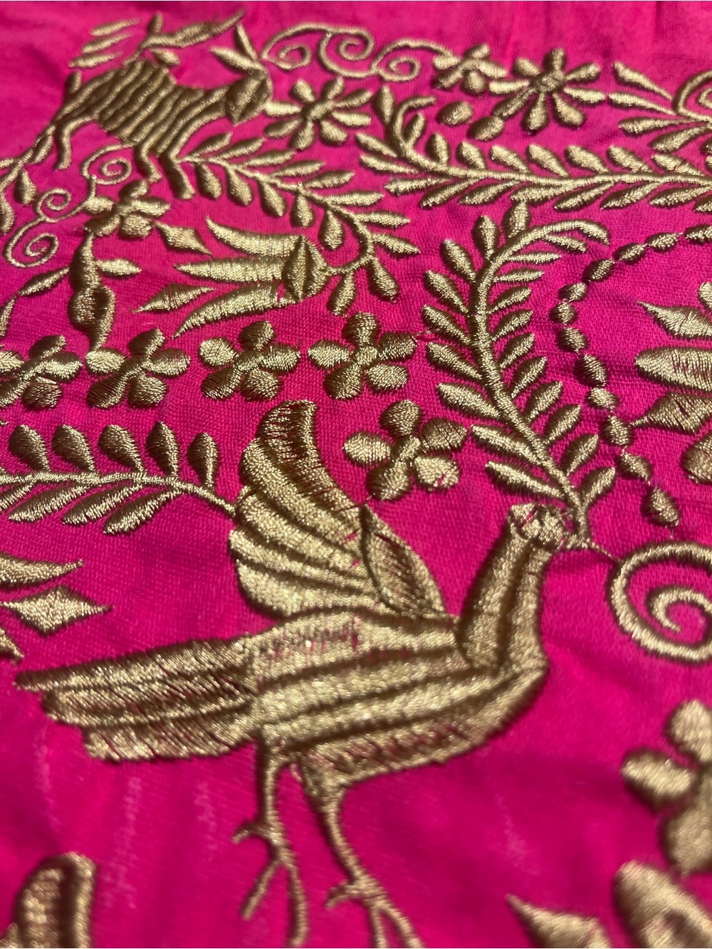 Made in Mexico - Otomi pillowcase - pink and gold - Picture 7 of 9